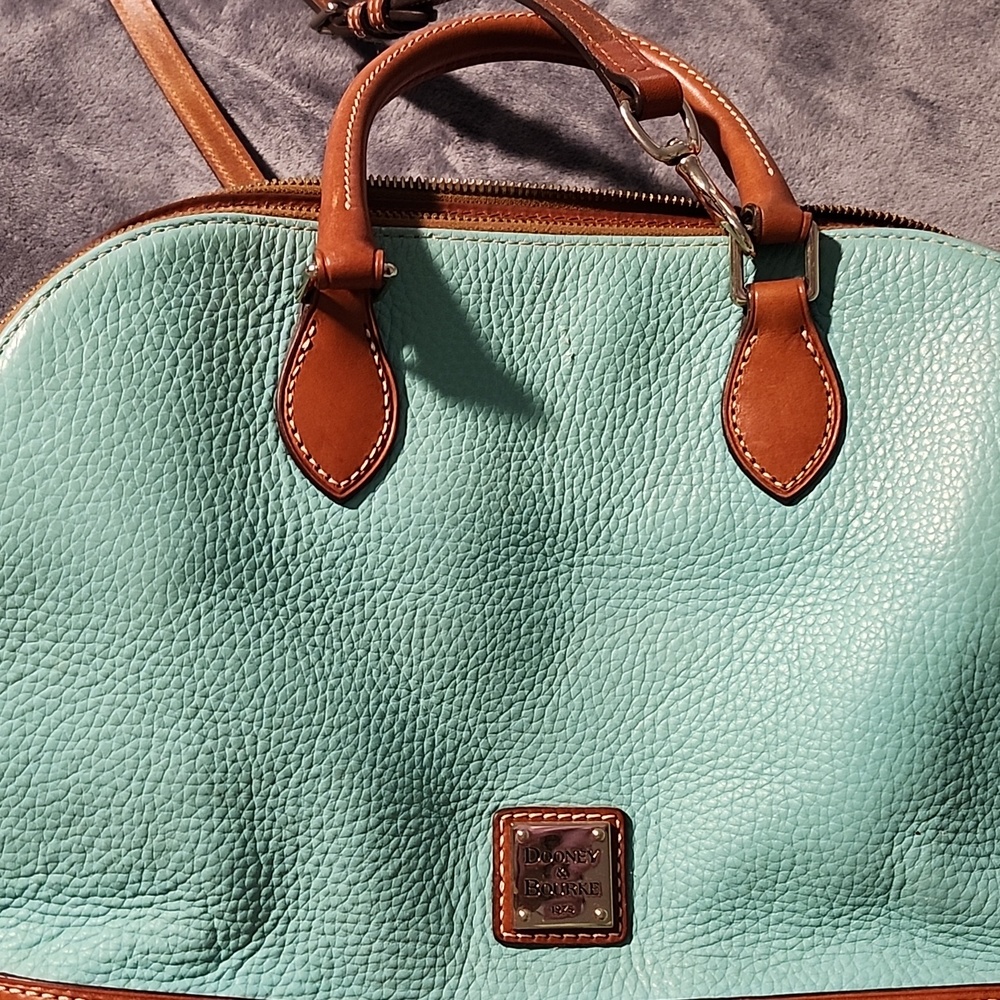 Dooney & Bourke Pebble Leather Zip Satchel